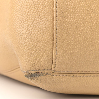 Chanel Caviar CC Shoulder Bag Beige 8 of 22