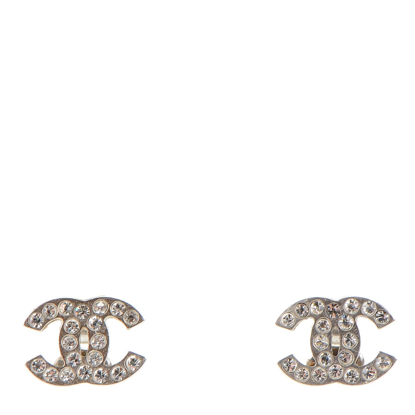Crystal Mini Timeless CC Earrings Silver