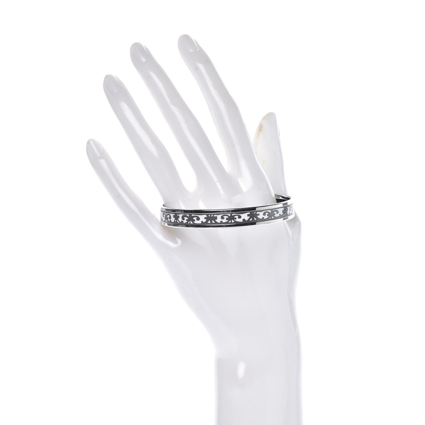 Enamel Printed Narrow Balcons Du Guadalquivir Bracelet 65 White