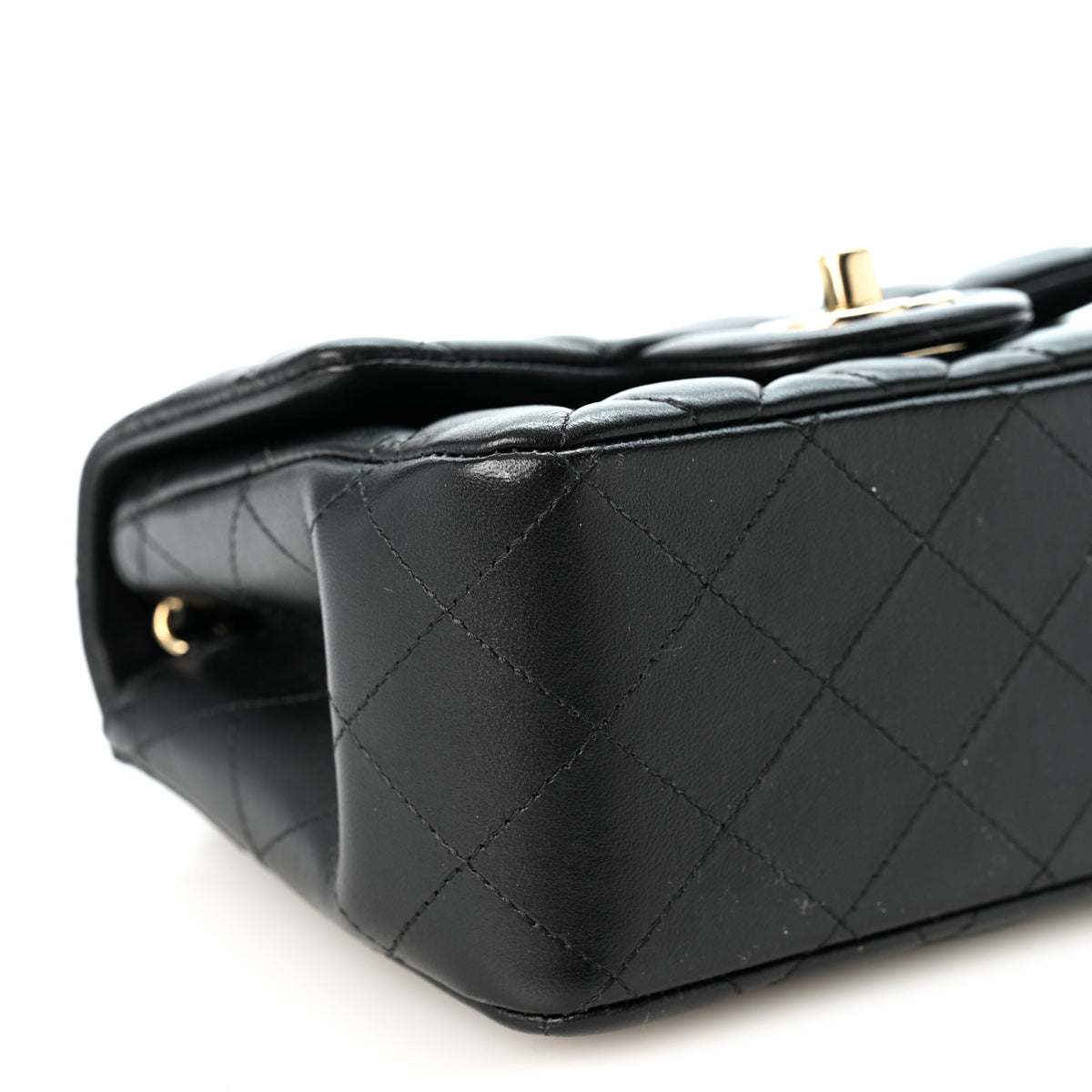 Chanel Lambskin Quilted Mini Square Flap Black 9 of 10