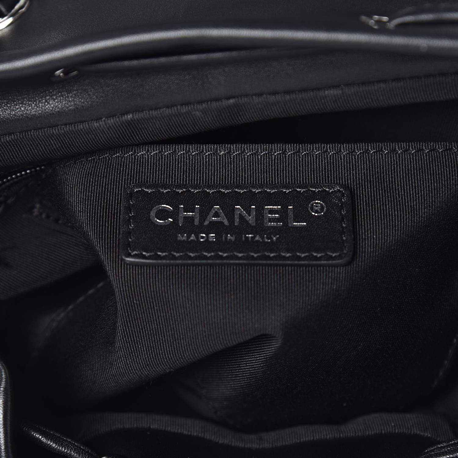 Chanel Calfskin Chevron Quilted Small Urban Spirit Backpack Black 7 of 13