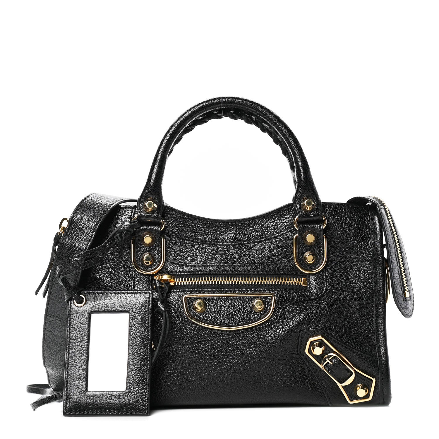 Balenciaga Chevre Gold Metallic Edge Hardware Mini City Black 1 of 4