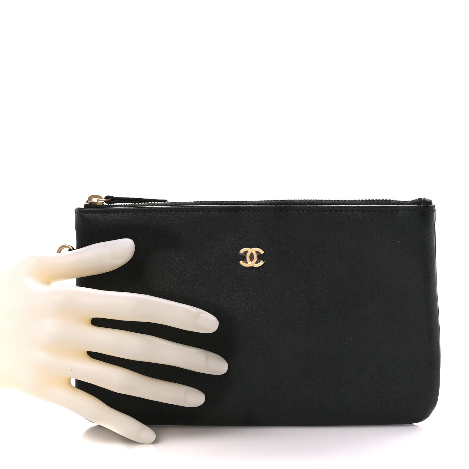 Chanel Shiny Calfskin Chanel 22 Removable Pouch Black 2 of 8