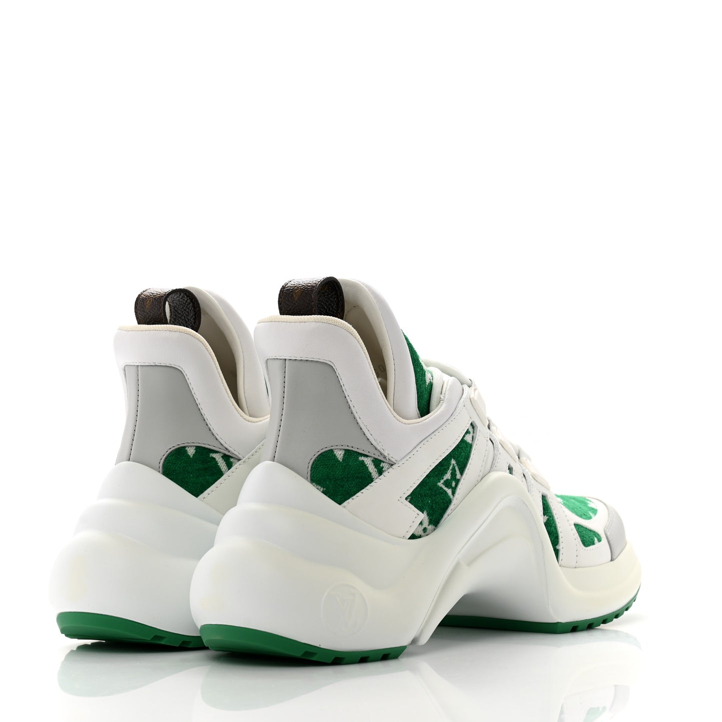Jacquard Velvet Monogram LV Archlight Sneakers 37 White Vert