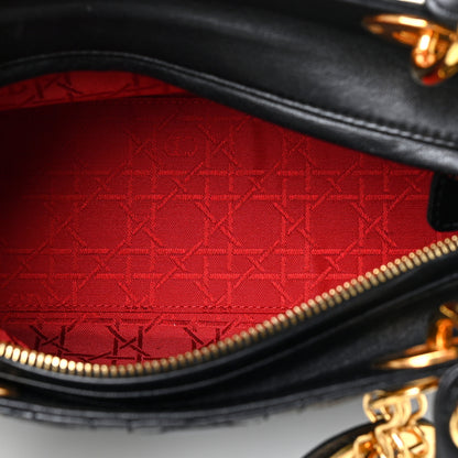 Christian Dior Lambskin Cannage Medium Lady Dior Black 5 of 15