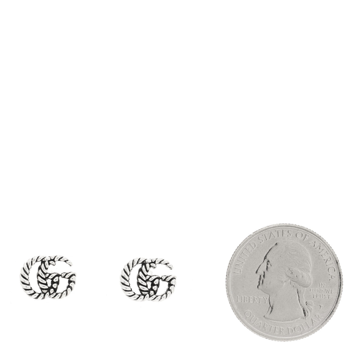 Sterling Silver Torchon Double G Earrings