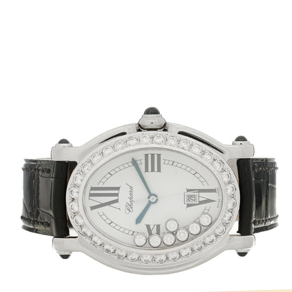 Chopard Stainless Steel Alligator Diamond Bezel 31mm Oval Happy Sport Quartz Watch 2 of 4