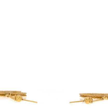 Chanel CC Drop Earrings Matte Gold 3 of 5