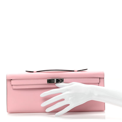 Hermes Swift Kelly Cut Clutch Pochette Rose Sakura 2 of 10
