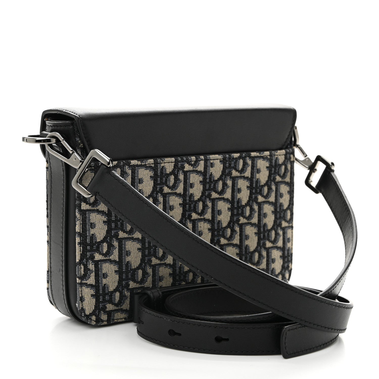 Christian Dior Oblique Smooth Calfskin Messenger Beige Black 3 of 11