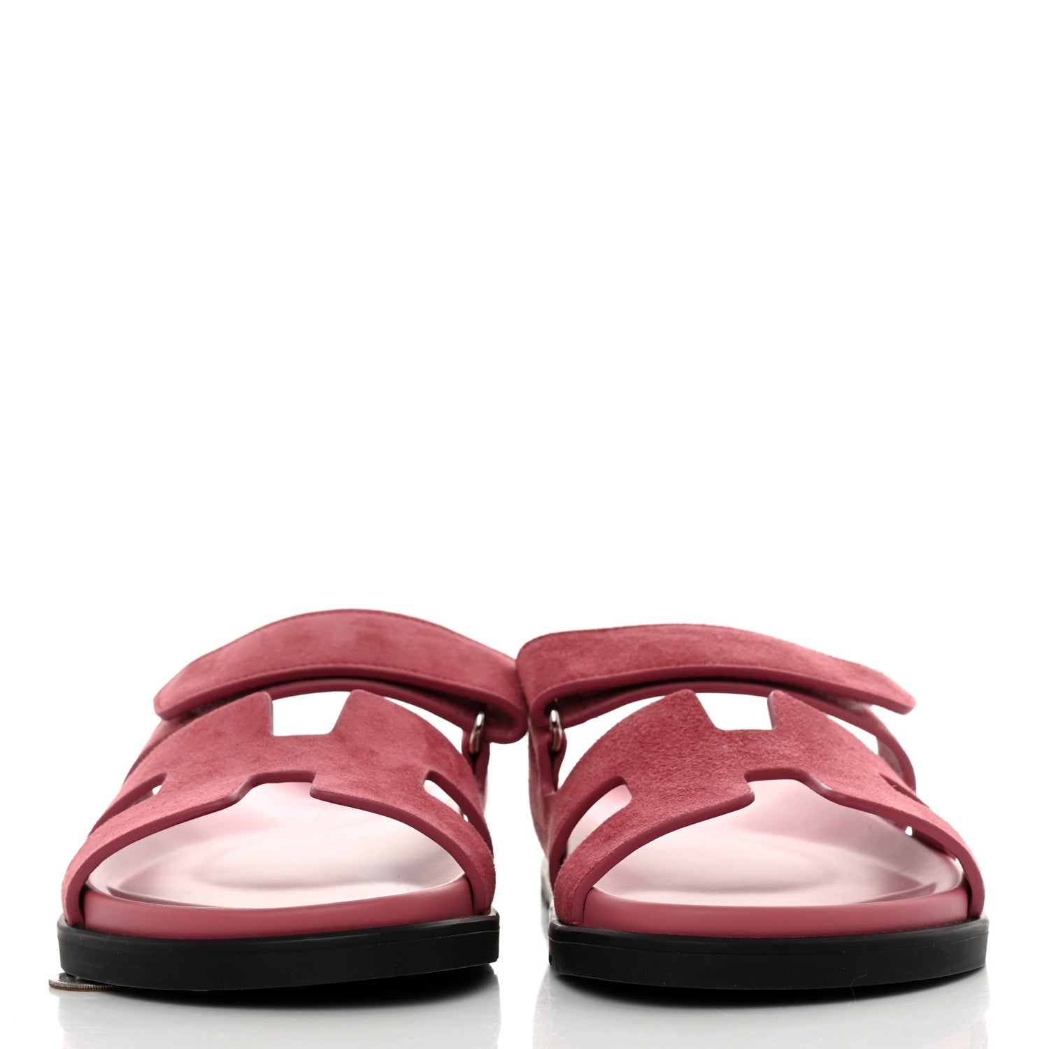 Hermes Suede Goatskin Womens Chypre Sandals 36 Rose Aphrodite 2 of 8