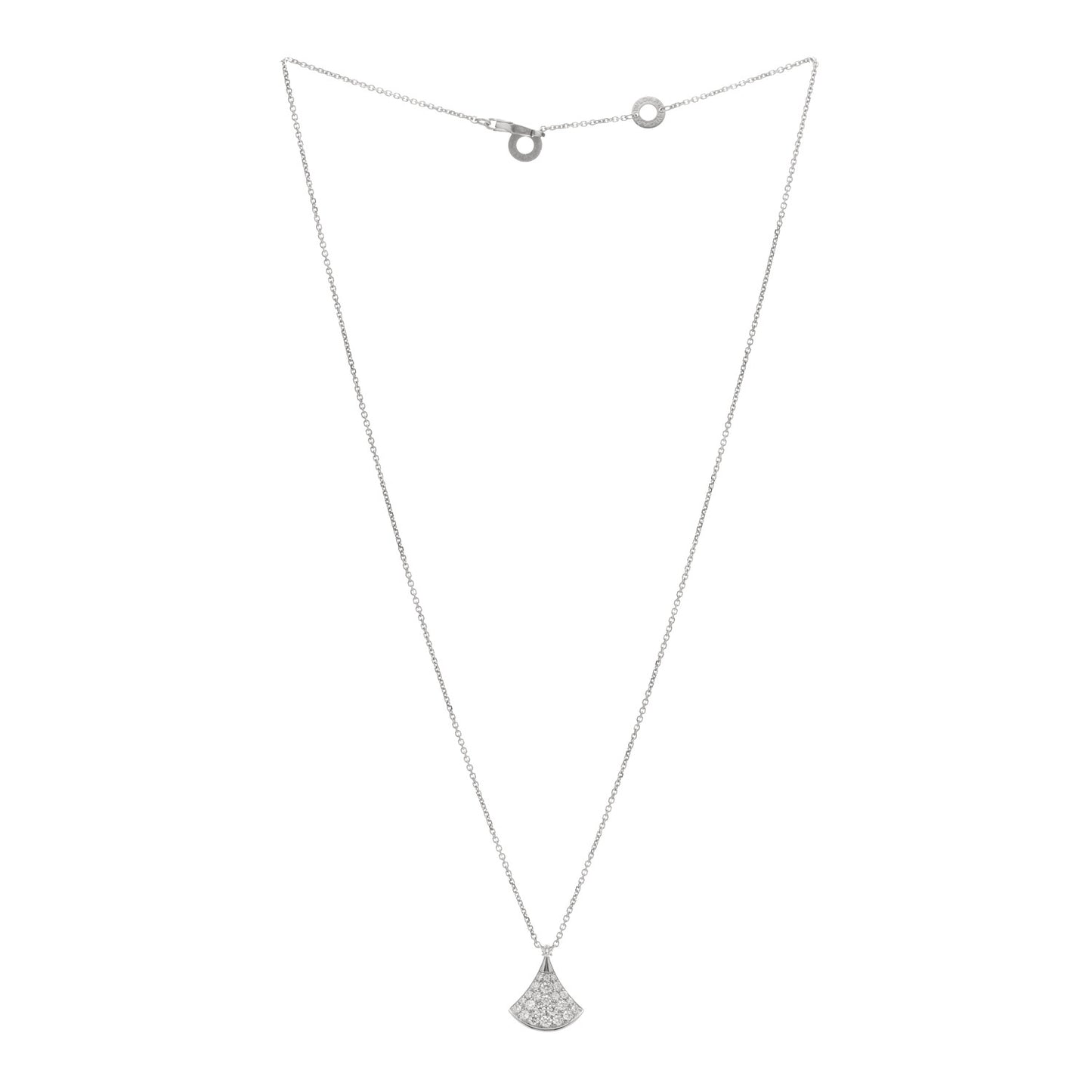 18K White Gold Diamond Divas' Dream Pave Necklace