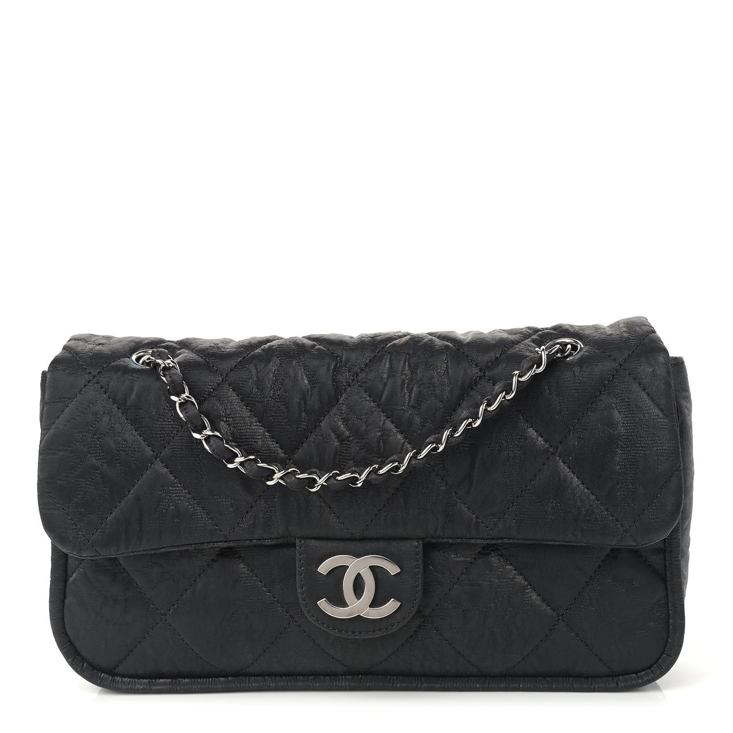 Coated Canvas Quilted Le Marais Flap Black
