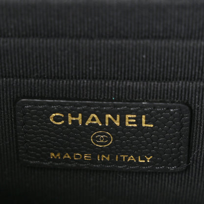 Chanel Caviar Quilted Small Tiny CC Vanity Case With Chain Black 7 of 12