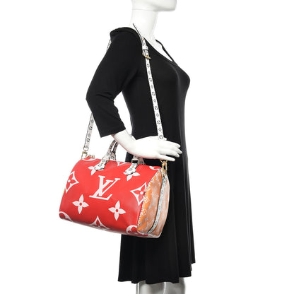 Louis Vuitton Monogram Giant Speedy Bandouliere 30 Rouge 2 of 10