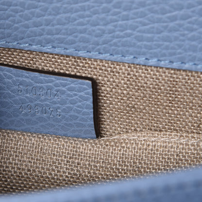 Gucci Dollar Calfskin Small Interlocking G Shoulder Bag Mineral Blue 7 of 9