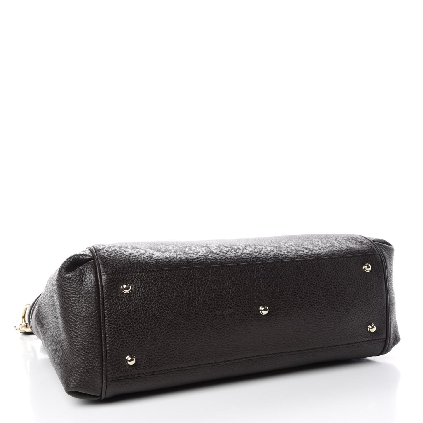 Pebbled Calfskin Broadway Tote Dark Brown