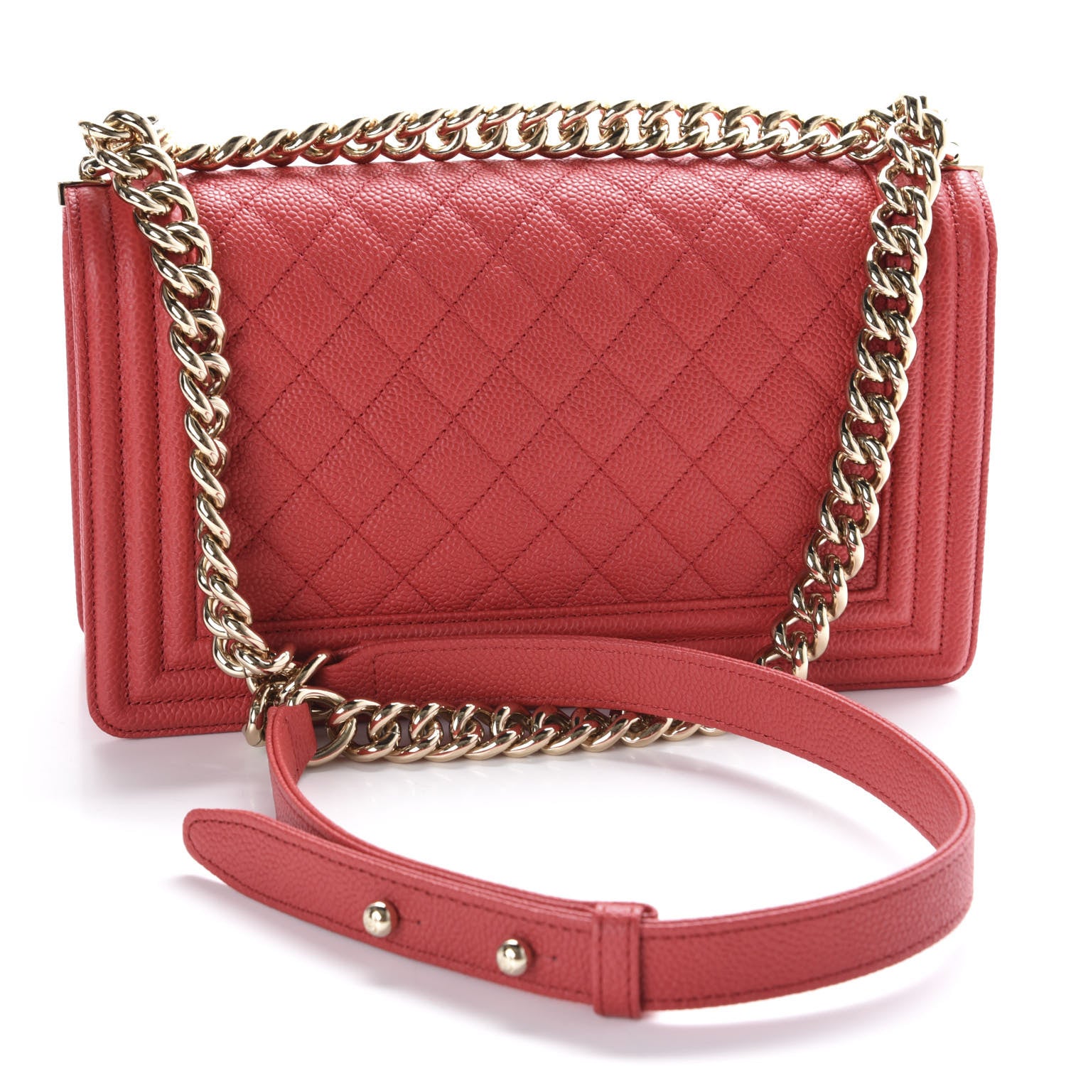 Chanel Caviar Quilted Medium Boy Flap Red 4 of 11