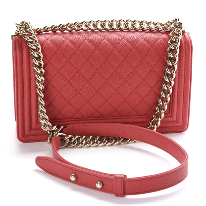 Chanel Caviar Quilted Medium Boy Flap Red 4 of 11