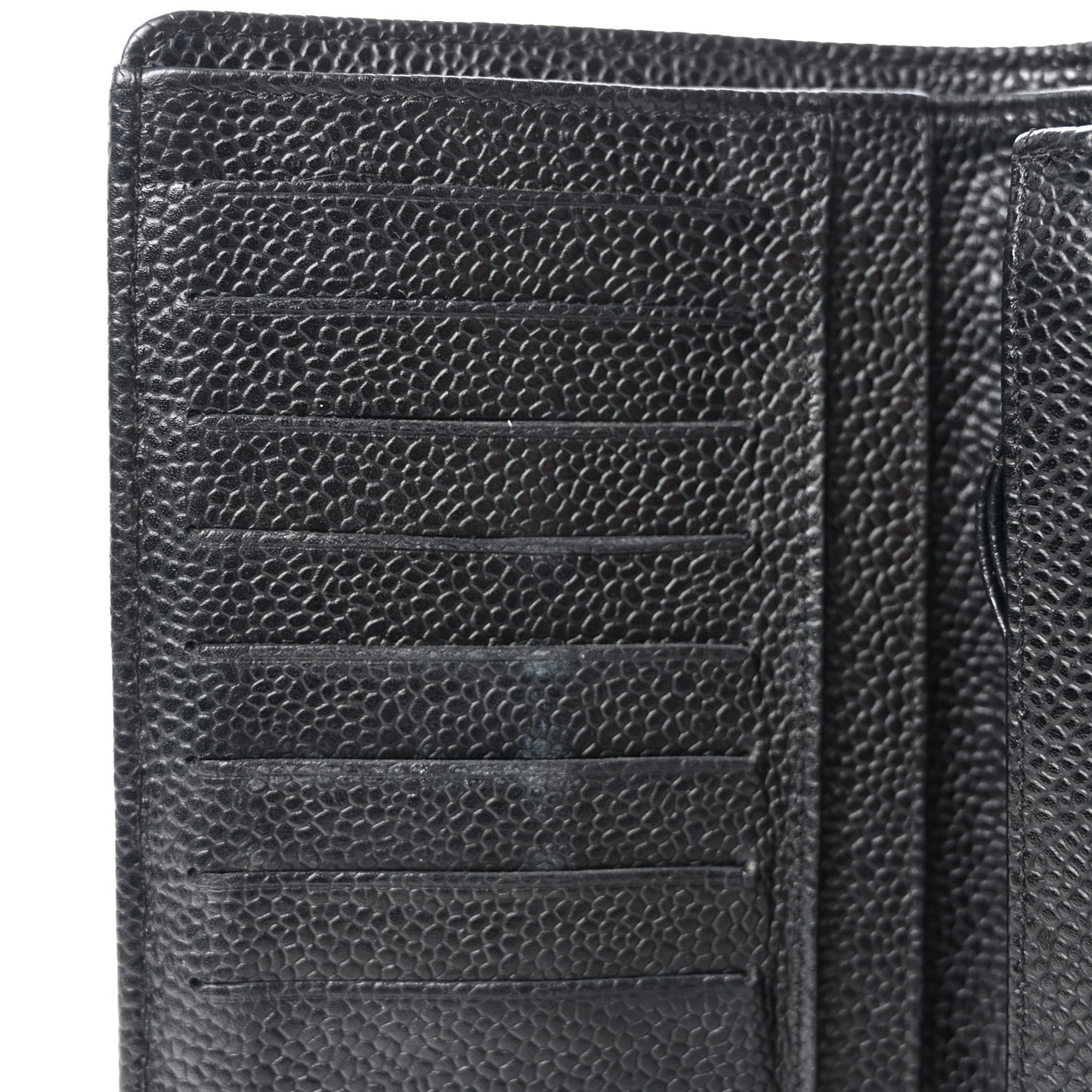 Caviar Quilted Yen Wallet Black