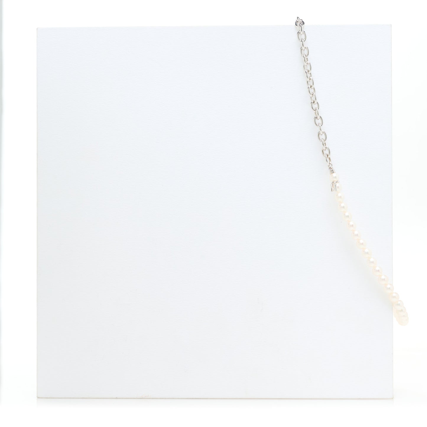 X COMME DE GARCON Sterling Silver Akoya Pearl 6-6.5mm Strand Necklace