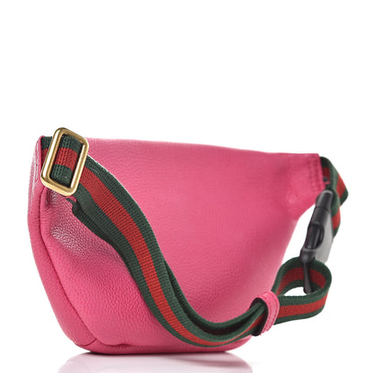 Gucci Grained Calfskin Small Logo Belt Bag Box Pink Green 3 of 10