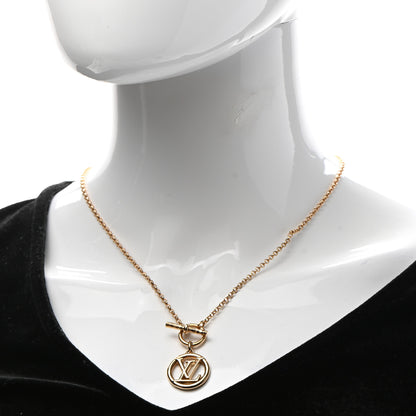 Louis Vuitton Metal Baby Louise Necklace Gold 2 of 7