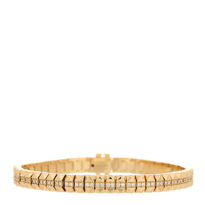 Roberto Coin 18K Yellow Gold Diamond Obelisco Flexible Bangle Bracelet 2 of 3