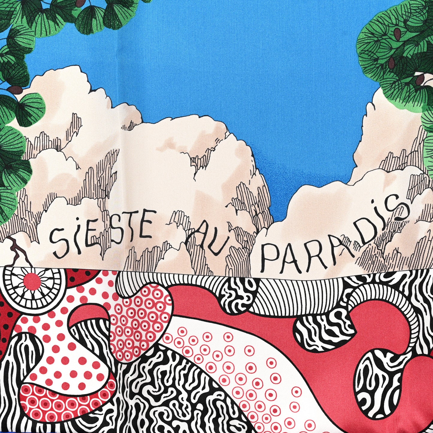 Cashmere Silk Sieste Au Paradis Scarf 140