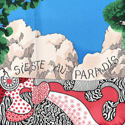 Hermes Cashmere Silk Sieste Au Paradis Scarf 140 3 of 5
