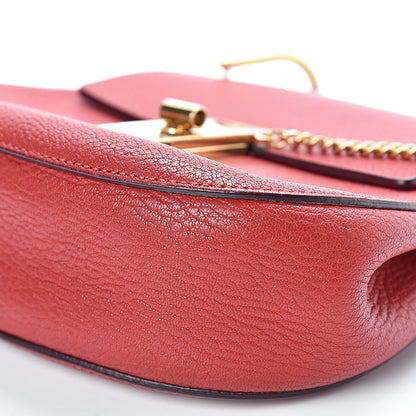 Chloe Grained Lambskin Mini Drew Shoulder Bag Plaid Red 14 of 19
