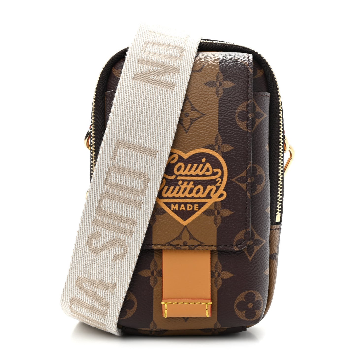 X NIGO Reverse Monogram Flat Double Phone Pouch