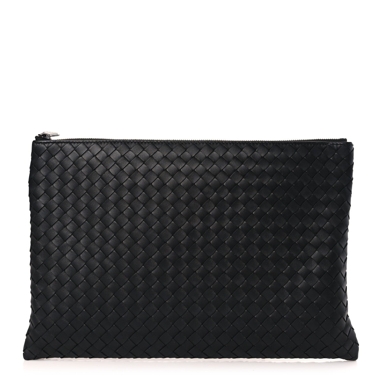 Bottega Veneta Nappa Intrecciato Medium Zip Pouch Black 1 of 9