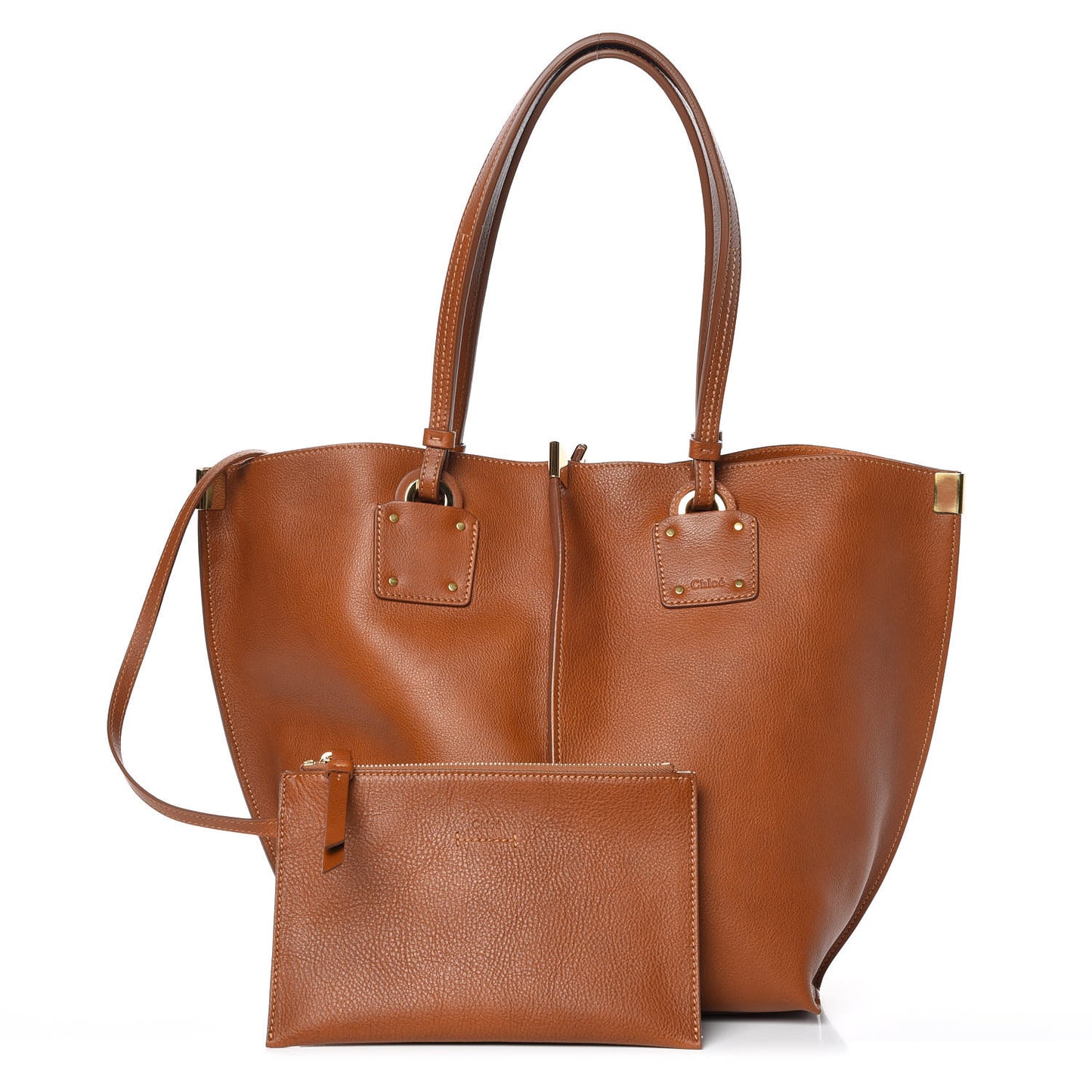 Smooth Calfskin Medium Vick Tote Caramel