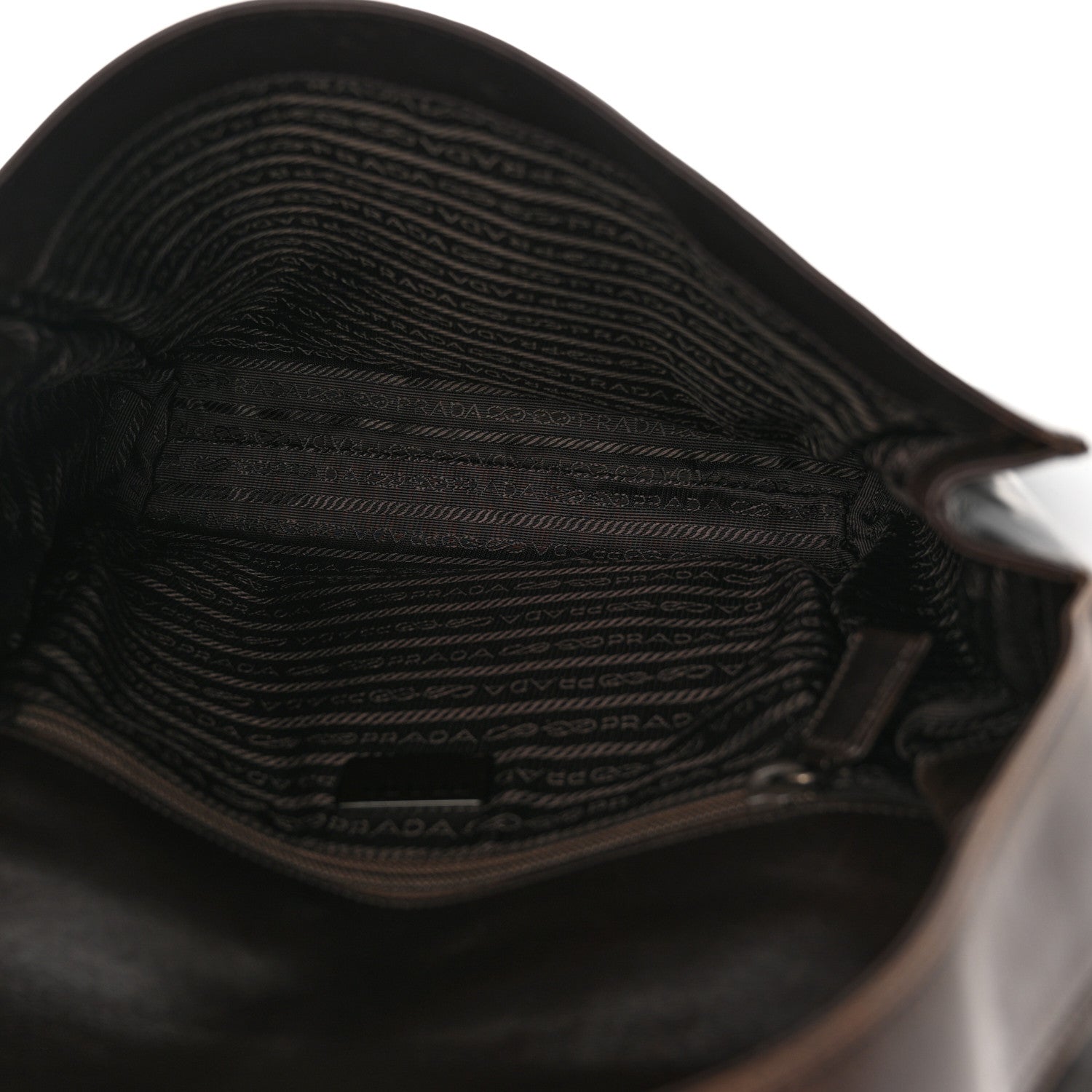 Prada Vitello Smalt Shoulder Bag Ebano 5 of 16