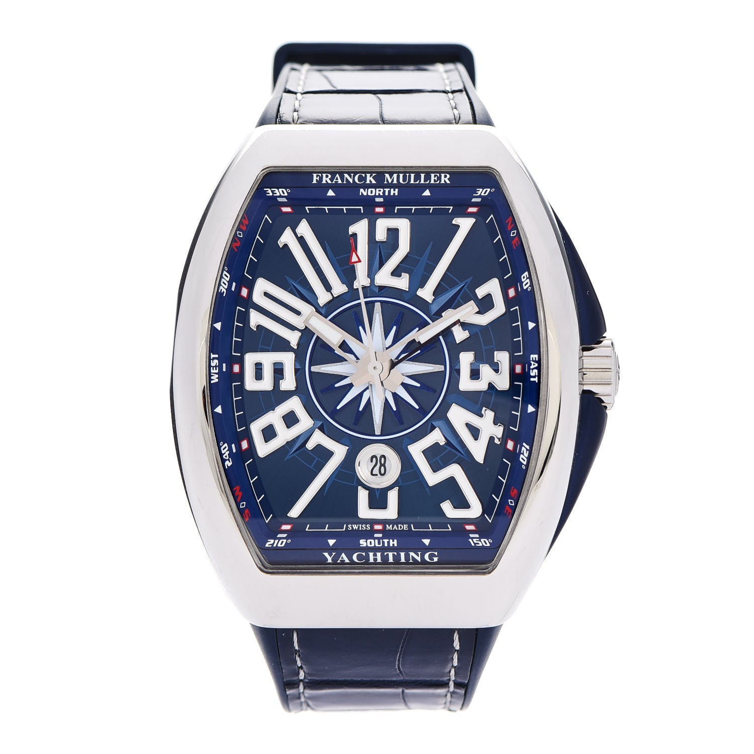 Franck Muller Stainless Steel Alligator 45mm Vanguard Yachting Automatic Watch Blue V45SCDTACBL 1 of 5