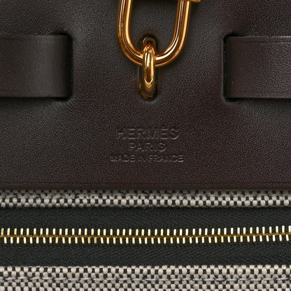 Hermes Toile H Berline Vache Hunter Herbag Zip 39 MM Black Ebene 6 of 9