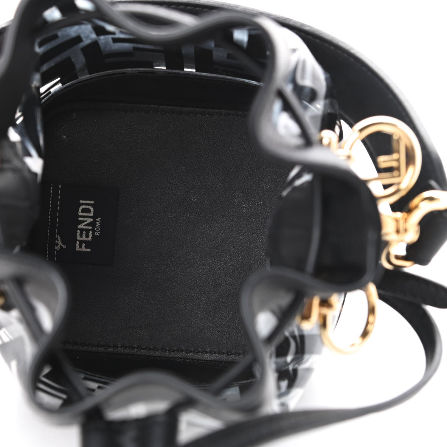 Fendi TPU FF Vitello Grace F is Fendi Mini Mon Tresor Bucket Bag Black 5 of 10