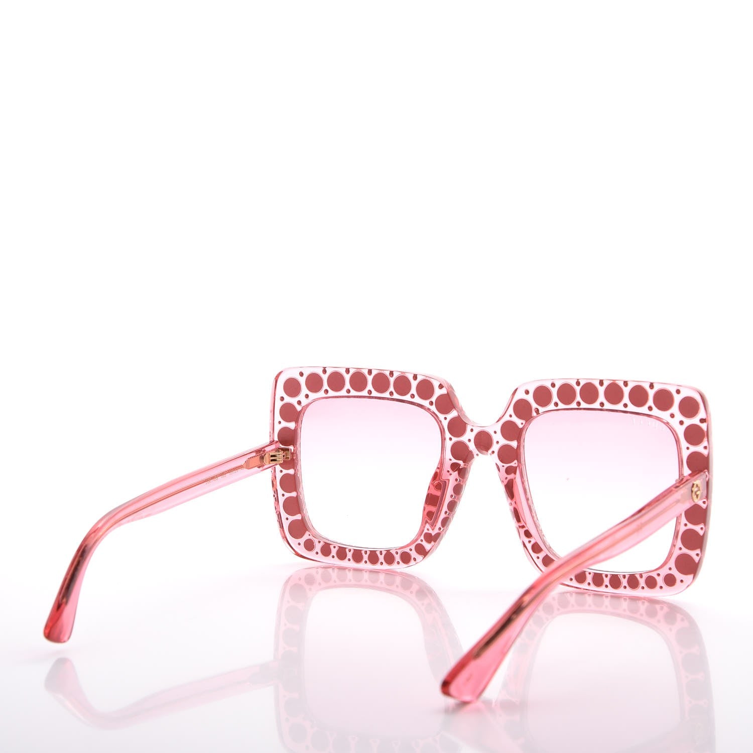 Gucci Acetate Crystal Oversize Sunglasses GG0148S Pink 4 of 10