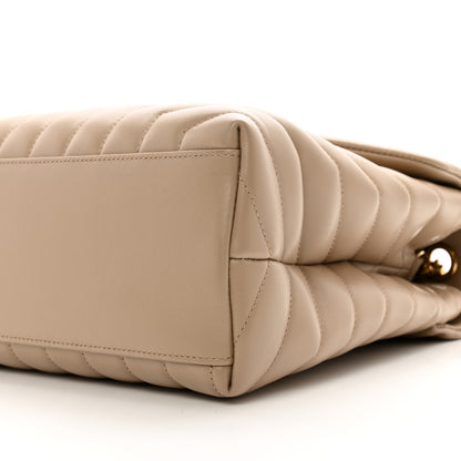 Saint Laurent Calfskin Y Quilted Monogram Medium Loulou Chain Satchel Dark Beige 10 of 10