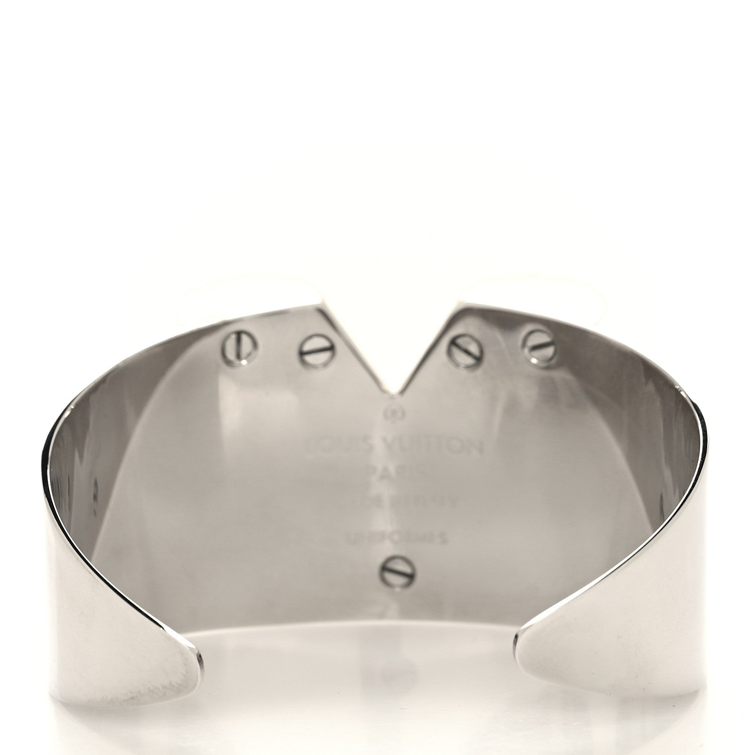 Louis Vuitton Metal Essential V Cuff Silver 3 of 4