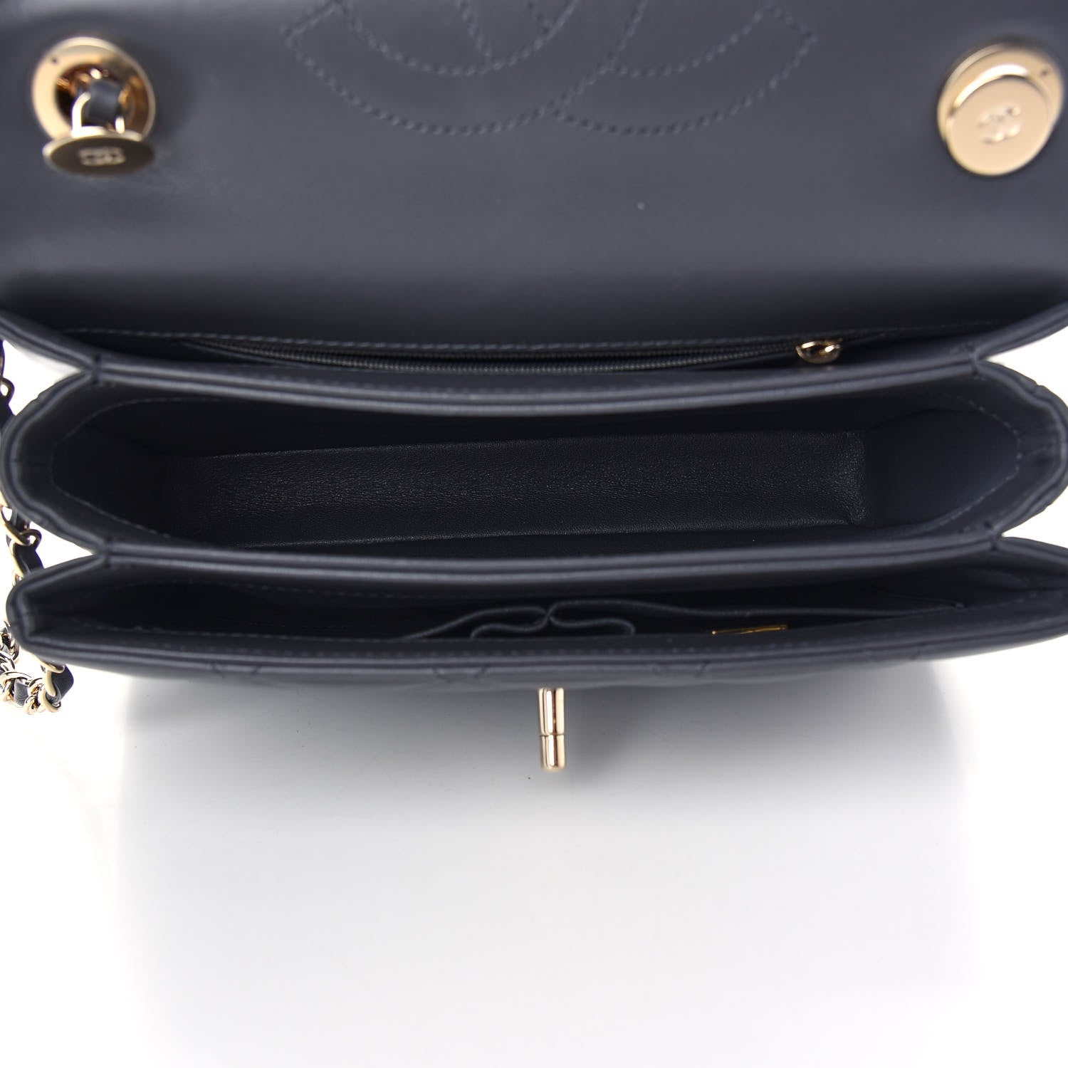 Chanel Lambskin Quilted Small Trendy CC Dual Handle Flap Bag Dark Grey 4 of 8