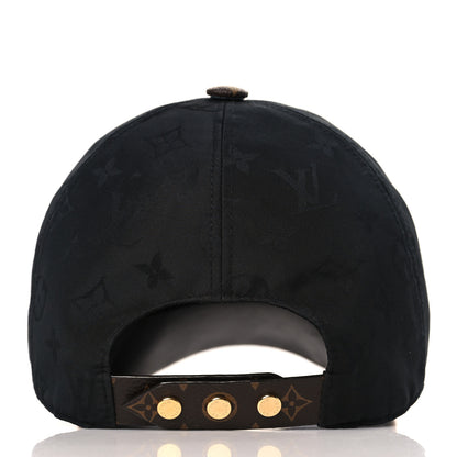 Louis Vuitton Polyester Silk Monogram LV Get Ready Cap M Black 5 of 7