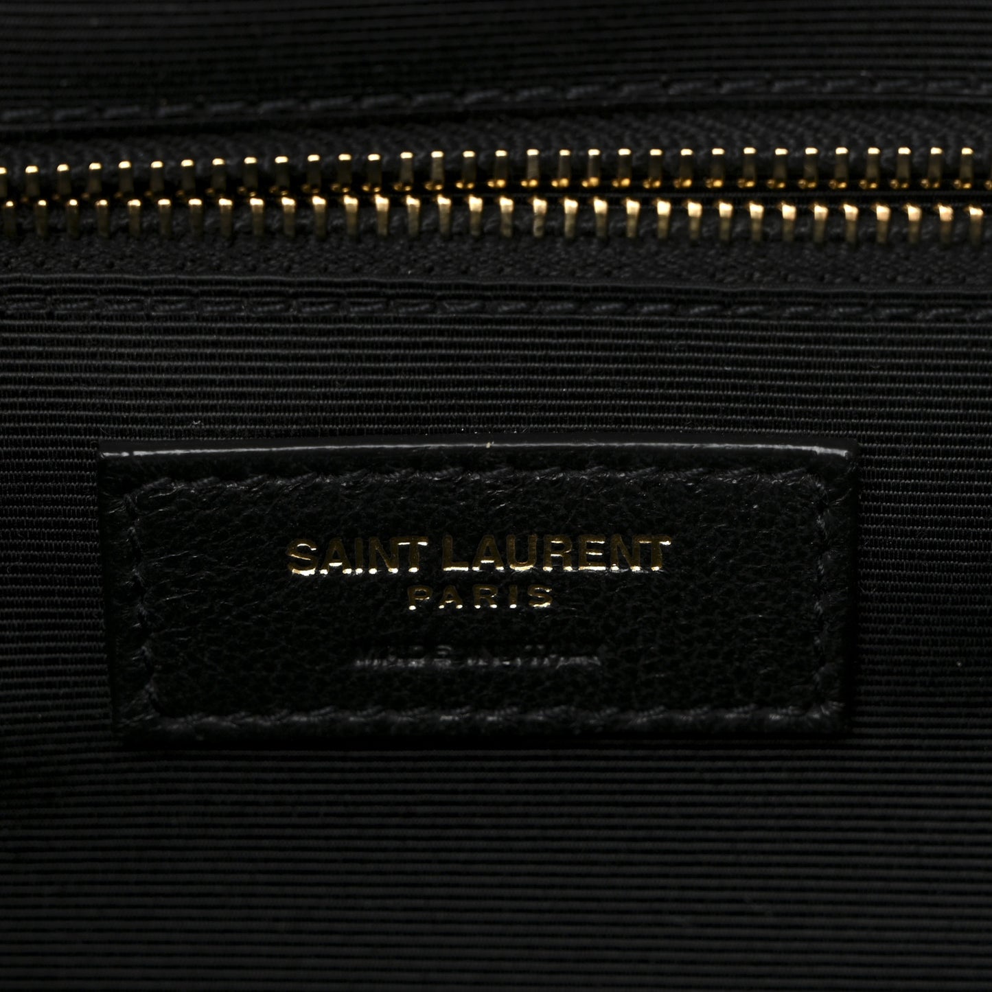Grain De Poudre Textured Mixed Matelasse Large Triquilt Monogram Satchel Black