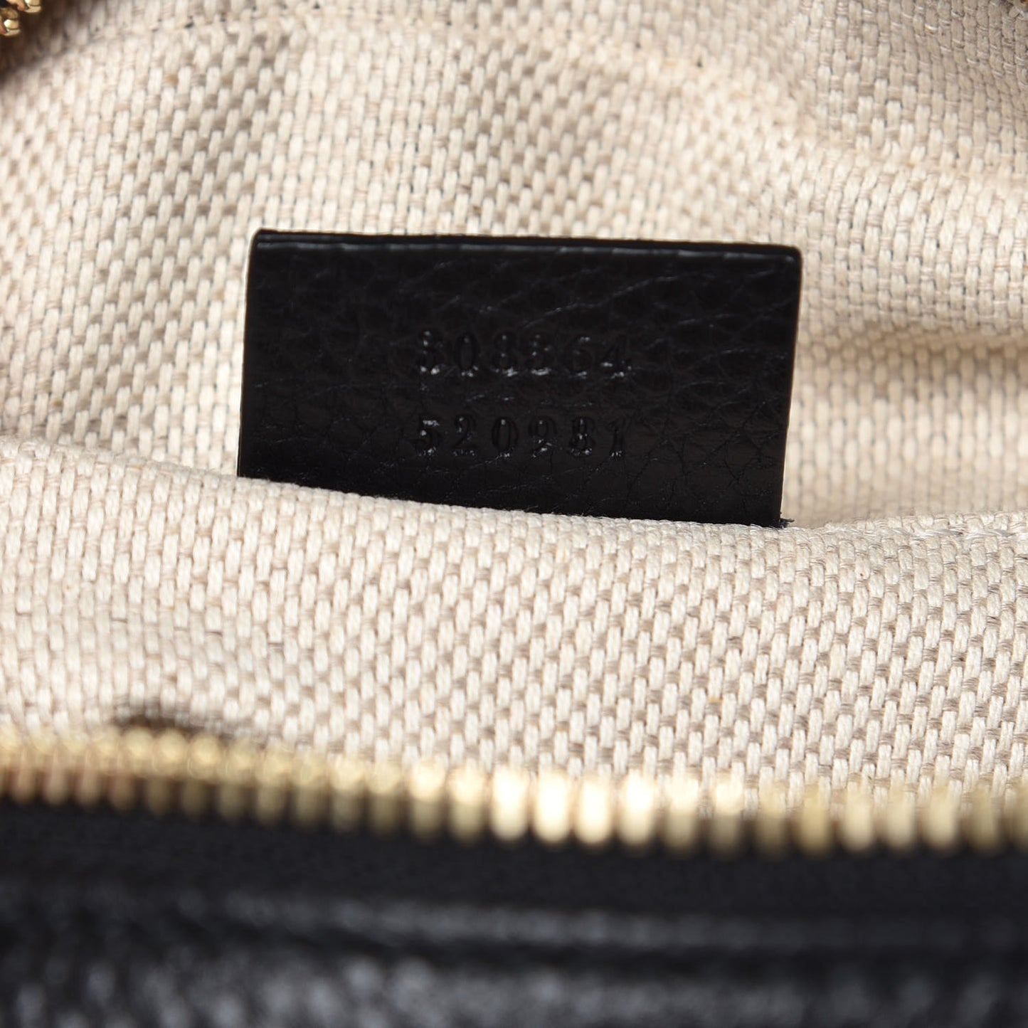 Pebbled Calfskin Small Soho Disco Bag Black