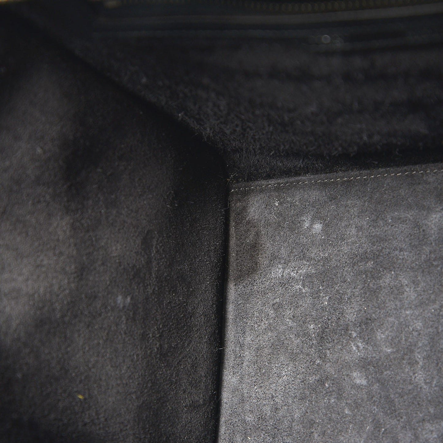 Drummed Calfskin Mini Luggage Black