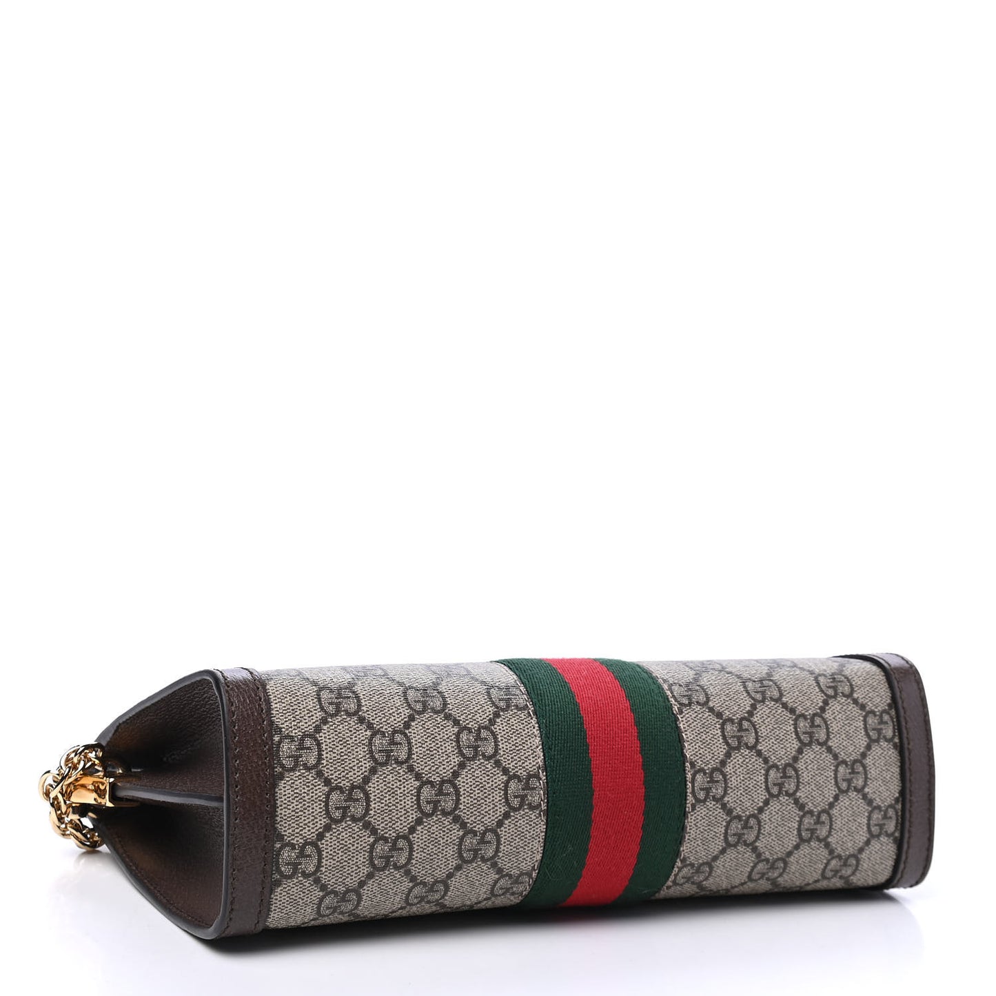 GG Supreme Monogram Web Small Ophidia Chain Shoulder Bag Brown