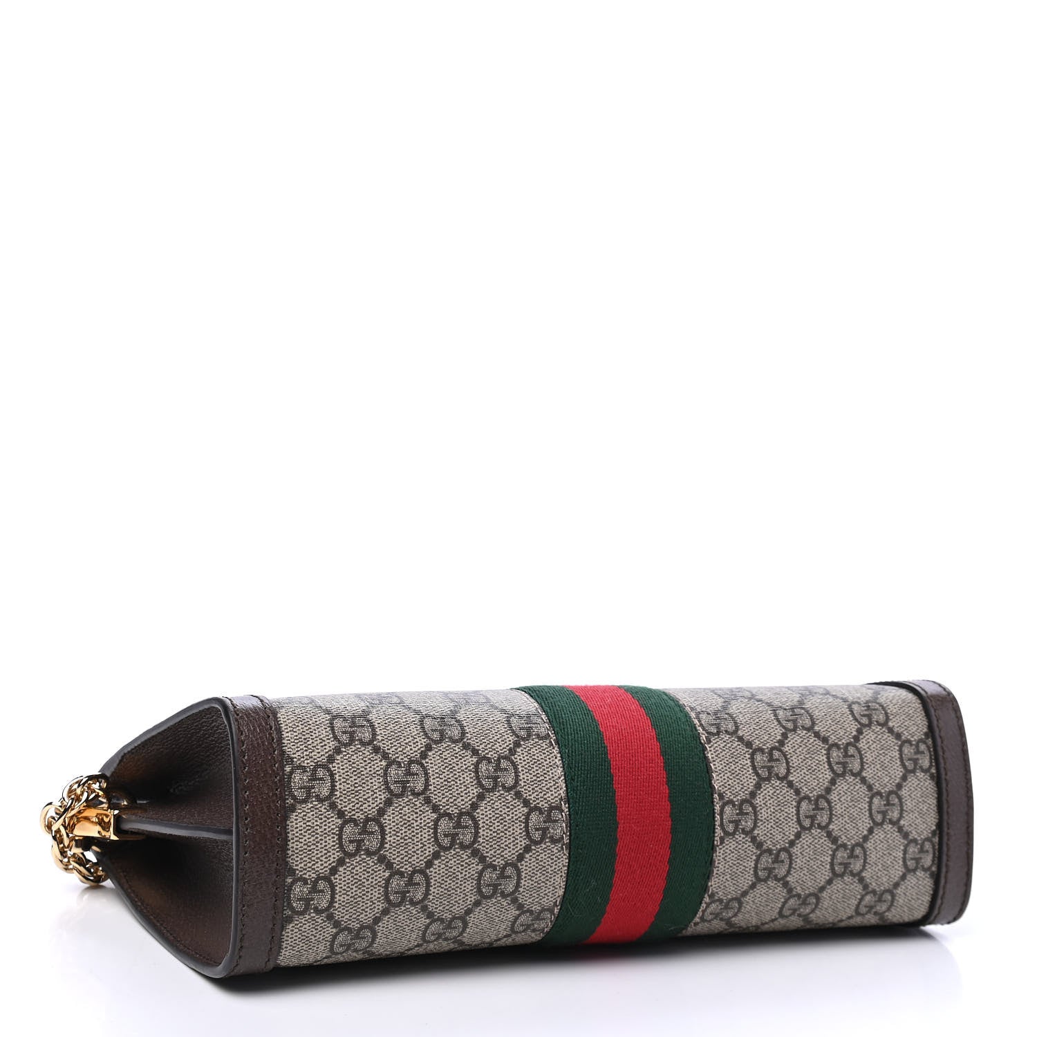 Gucci GG Supreme Monogram Web Small Ophidia Chain Shoulder Bag Brown 3 of 7