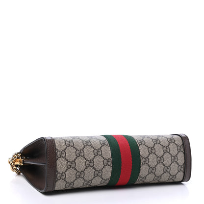 Gucci GG Supreme Monogram Web Small Ophidia Chain Shoulder Bag Brown 3 of 7