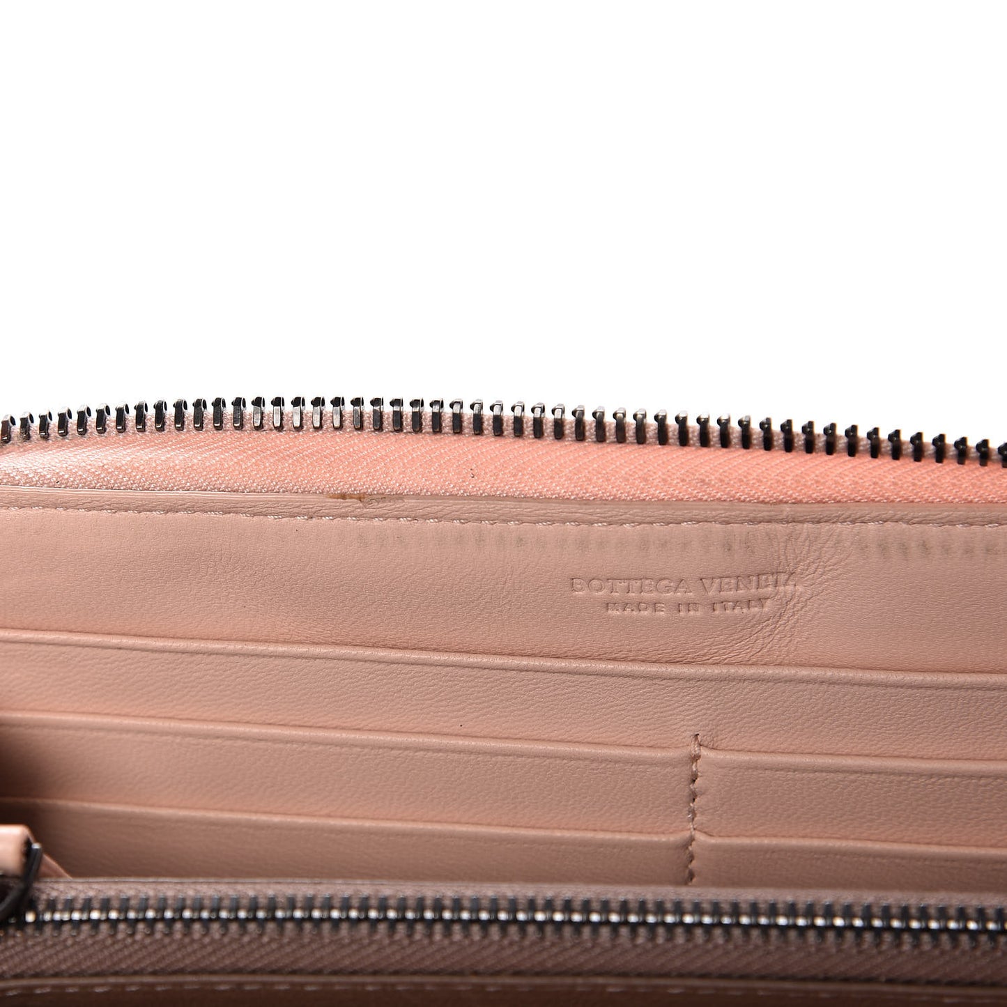 Nappa Intrecciato Ayers Zip Around Wallet Flamingo